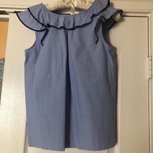 J. Crew Flutter Neck and Sleeves Top. size 00